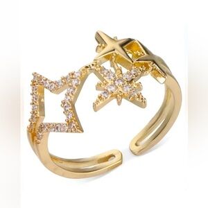 Anthropologie Star Pave Ring